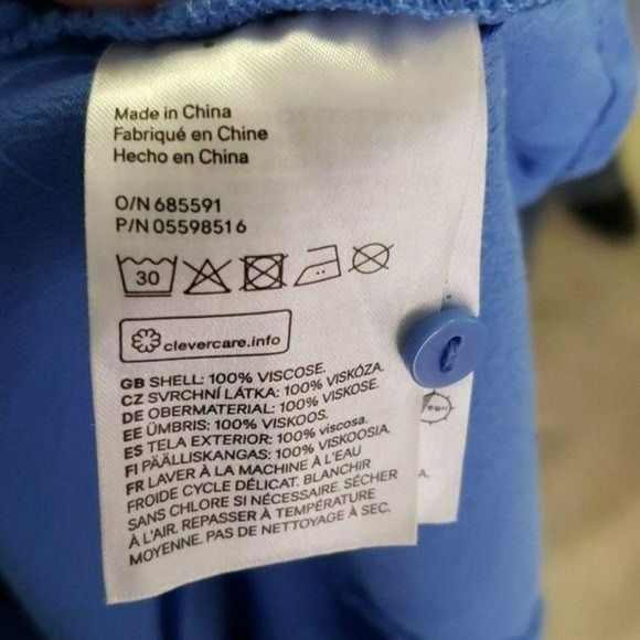 H&M H & M Blue Ruffle sleeveless size 12 mini Dress - Picture 7 of 7